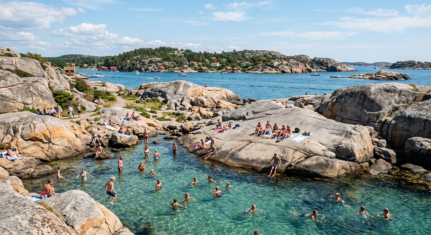 Hamnpromenad med konst